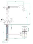 Fiore Margot 26GO0625 | смеситель для раковины (золото)