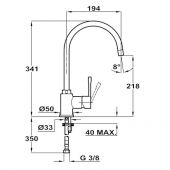 TEKA SP 995 55.995.02.1T | смеситель для кухни topaz beige (топаз бежевый)