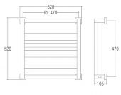 MARGAROLI 810quadro Box QUADRI | электрический полотенцесушитель (хром)