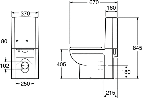 Унитаз Gustavsberg ARTic 4310 :: ARTic :: душевые кабины, ванны и сантехника - схемы подводки :: SANTZ