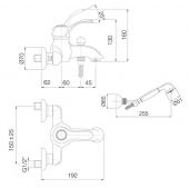 FIMA CARLO FRATTINI LAMP F3304BR | смеситель для ванны и душа (старая бронза)