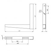 KIPP KS0732.041002 | кронштейны для кондиционера длина 450мм (нержавеющая сталь)