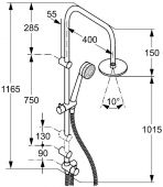 Kludi 660900500N Zenta Dual Shower System | душевой комплект