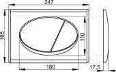 ALCAPLAST M73 | клавиша смыва для унитаза (цвет хром) 