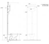 Migliore Bella ML.BLL-25.111BR | унитаз напольный с высоким бачком (гориз./бронза)