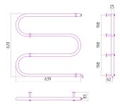 Стилье (Сунержа) Электрика M 00400-6060 | электрический полотенцесушитель 600х600