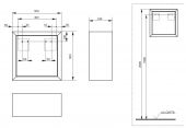 TOTO NC/S FU10013A | шкафчик подвесной боковой (венге) SX