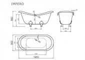 Vispool Impero | свободностоящая ванна 1950x900