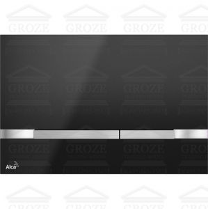 ALCAPLAST STRIPE BLACK | клавиша смыва FLAT для унитаза (цвет чёрный) ― поставщик сантехники и отопительного оборудования SAN-GROZE