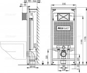 ALCAPLAST SADROMODUL A101/1200 | инсталляция скрытого монтажа