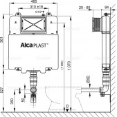 A1112 ALCA LUX Slim (Geberit inside) | бачок скрытого монтажа 485x1100