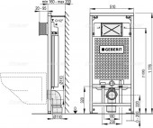 A101/1200 ALCA LUX (Geberit inside) | инсталляция для унитаза 510x1176