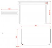 AZA003 Artceram Azuley | металлическая консоль со столешницей 90x50 (белый)