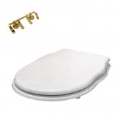 EE72 ARTCERAM HERMITAGE | сиденье с крышкой для унитаза soft close (белый/золото)