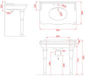 EE14 ARTCERAM HERMITAGE | раковина подвесная 93x58