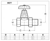 V67710MA Carlo Poletti ARTISTIC | вентиль прямой верхний (бронза)