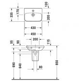 Duravit DuraStyle 070845 | раковина подвесная 45x33