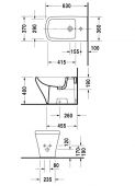 Duravit DuraStyle 228310 | напольное биде