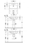 Duravit DuraStyle 231965 | раковина подвесная 65x44