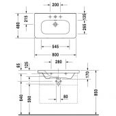 Duravit DuraStyle 232080 | раковина-столешница 80x48
