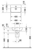 Duravit ME By Starck 071945 | мини раковина 45x32