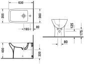 Напольное биде Duravit PuraVida 224710