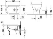 Напольное биде Duravit Starck 3 223010