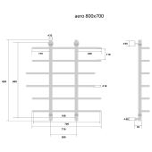 Energy Aero Lux | водяной полотенцесушитель 800x700