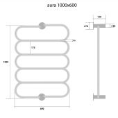 Energy Aura | электрический полотенцесушитель 1000x600