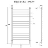 Energy Breeze Prestige Lux | водяной полотенцесушитель 1000x500