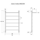 Energy Classic Modus | водяной полотенцесушитель 800x500