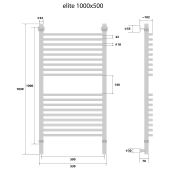 Energy Elite | водяной полотенцесушитель 1000x500