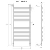 Energy Elite Lux | водяной полотенцесушитель 1200x500