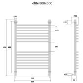 Energy Elite | водяной полотенцесушитель 800x500