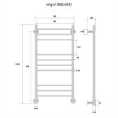 Energy Ergo | электрический полотенцесушитель 1000x500