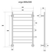 Energy Ergo | электрический полотенцесушитель 800x500