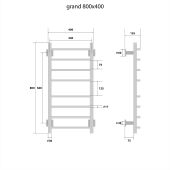 Energy Grand | электрический полотенцесушитель 800x400