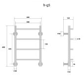 Energy H chrome G5 | электрический полотенцесушитель 600x400