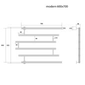 Energy Modern | водяной полотенцесушитель 600x700