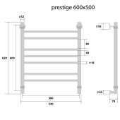 Energy Prestige | водяной полотенцесушитель 600x500