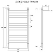 Energy Prestige Modus | водяной полотенцесушитель 1000x500