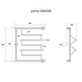 Energy Prima | водяной полотенцесушитель 500x500