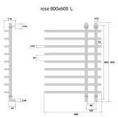 Energy Rose Lux L | водяной полотенцесушитель 800x600