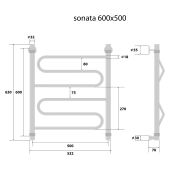 Energy Sonata | водяной полотенцесушитель 600x500