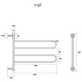 Energy U chrome G2 | электрический полотенцесушитель 540х635