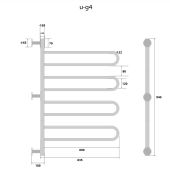 Energy U chrome G4 | электрический полотенцесушитель 940х635