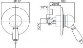 FIORE IMPERIAL 83GO5130 | смеситель для душа gold (золото)