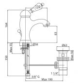 FIORE IMPERIAL SKY 82GO5221 | смеситель для раковины gold (золото)