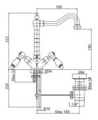 FIORE GIOIELLI 08G625 | смеситель для раковины gold (золото)