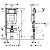 Geberit Duofix 111.300.00.5 инсталляция для подвесного унитаза Devon&Devon (UP320)